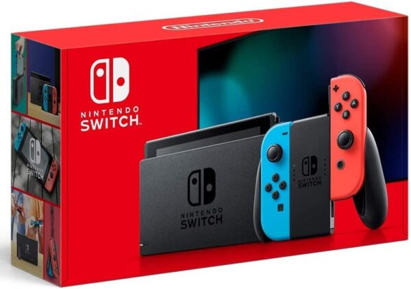 NINTENDO Switch W/Neon Blue & Neon Red Joy-Con