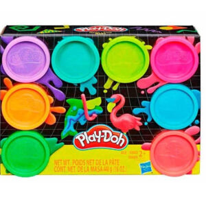 PLAY-DOH 8 Pack Neon/Rainbow Neon Non-Toxic Modeling Compound