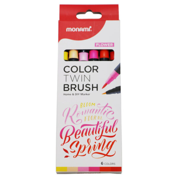 MONAMI Colortwin Brush 6 Color Set FLOWER