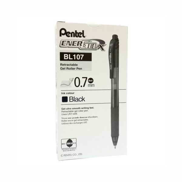 Pentel EnerGel Retractable Pens - 0.7mm & 0.5mm | 12 Pens Per Box - Image 5