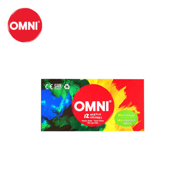 OMNI 12 Colours Acrylic Paint Set - Image 2