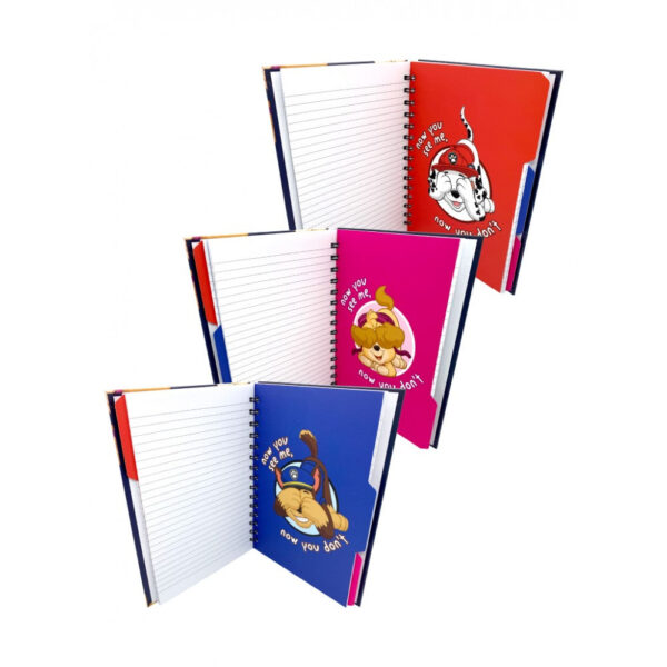 PAW PATROL Spiral A5 Notebook with Divider 70GSM - Image 3