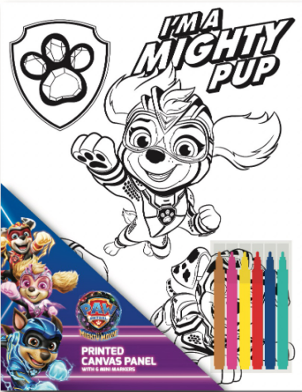 PAW PATROL CANVAS COLOURING SET 15X20CM PAWP-CVCS1