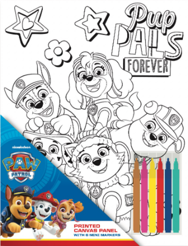 PAW PATROL CANVAS COLOURING SET 15X20CM PAWP-CVCS3