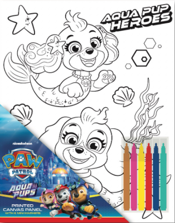 PAW PATROL CANVAS COLOURING SET 15X20CM PAWP-CVCS2