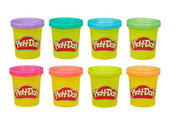 PLAY-DOH 8 Pack Neon/Rainbow Neon Non-Toxic Modeling Compound - Image 3