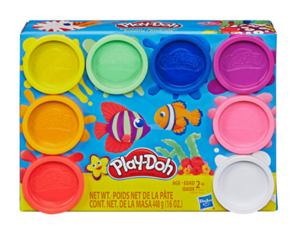 PLAY-DOH 8 Pack Neon/Rainbow Neon Non-Toxic Modeling Compound - Image 2